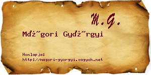 Mágori Györgyi névjegykártya